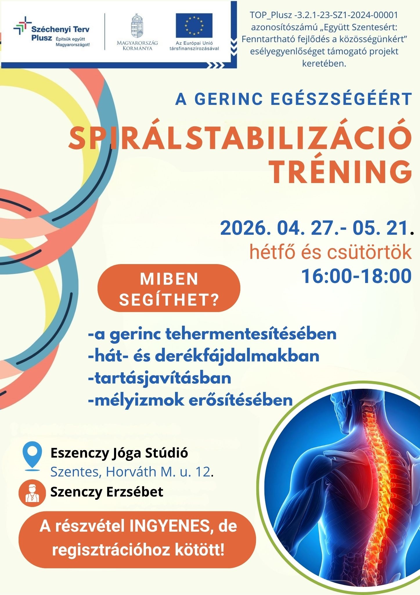 Spirálstabilizáció tréning - a gerinc egészségéért